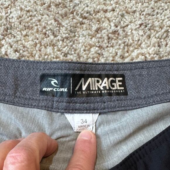 RIPCURL Mirage size 34/9 Mens, swim/bathing suit/trunks, gray, lightweight - Picture 4 of 8